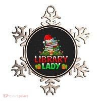 Xmas Lights Books Library Lady Librarian Christmas Cool Gift Ornament thumb 0