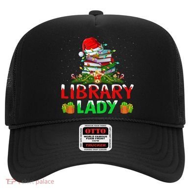 Xmas Lights Books Library Lady Librarian Christmas Cool Gift Hat