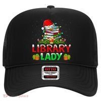 Xmas Lights Books Library Lady Librarian Christmas Cool Gift Hat thumb 0