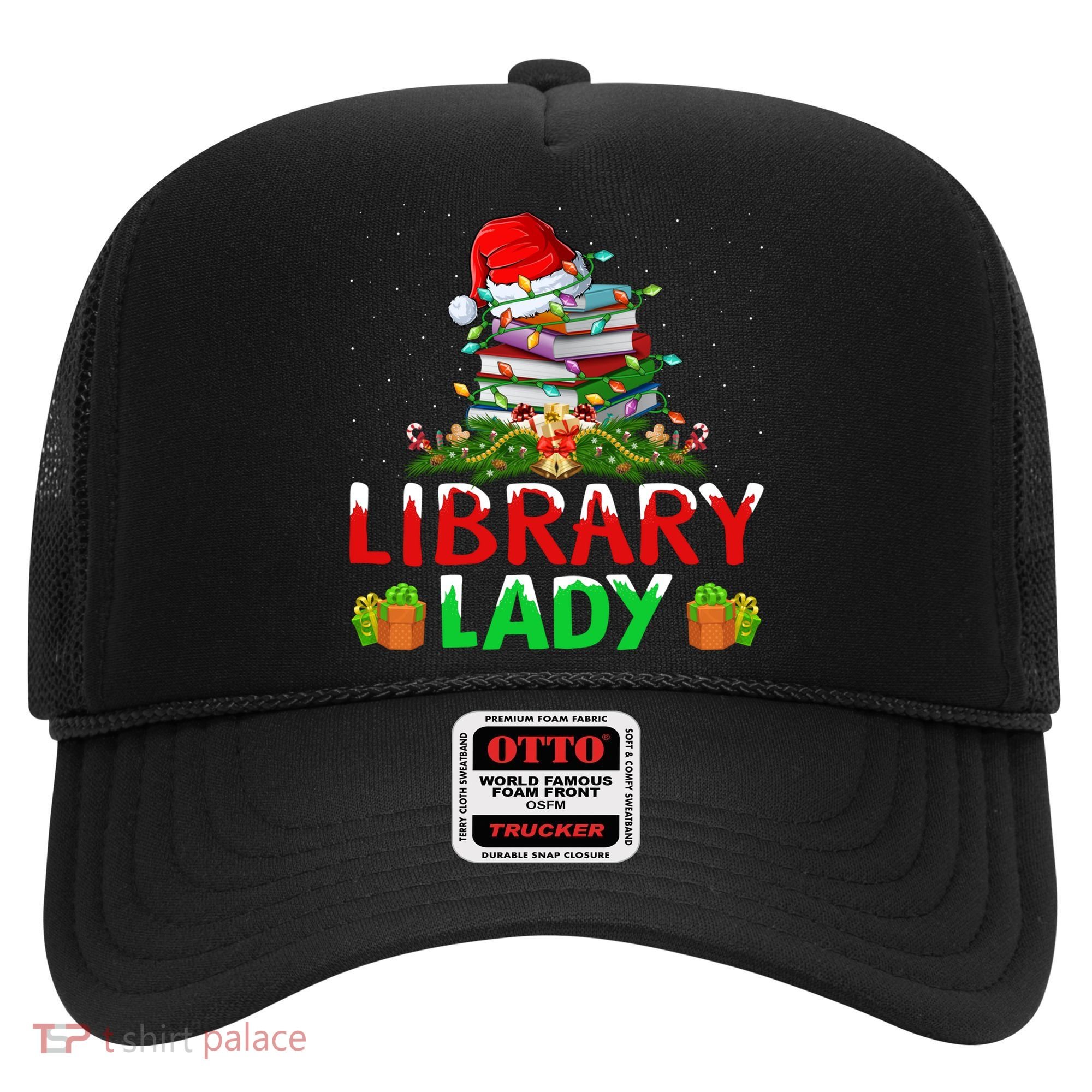Xmas Lights Books Library Lady Librarian Christmas Cool Gift Hat