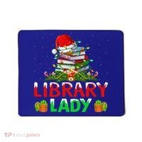 Xmas Lights Books Library Lady Librarian Christmas Cool Gift Mousepad thumb 0