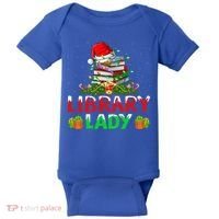 Xmas Lights Books Library Lady Librarian Christmas Cool Gift Baby Bodysuit thumb 0