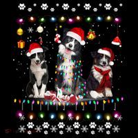 Xmas Lighting Matching Ugly Border Collie Dog Christmas Gift Coffee Mug thumb 5