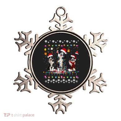 Xmas Lighting Matching Ugly Border Collie Dog Christmas Gift Ornament