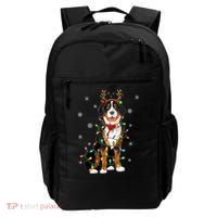 Xmas Lighting Reindeer Hat Bernese Mountain Dog Christmas Gift Backpack thumb 0