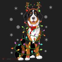 Xmas Lighting Reindeer Hat Bernese Mountain Dog Christmas Gift Hat thumb 2