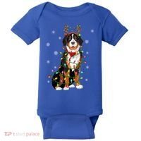 Xmas Lighting Reindeer Hat Bernese Mountain Dog Christmas Gift Baby Bodysuit thumb 0
