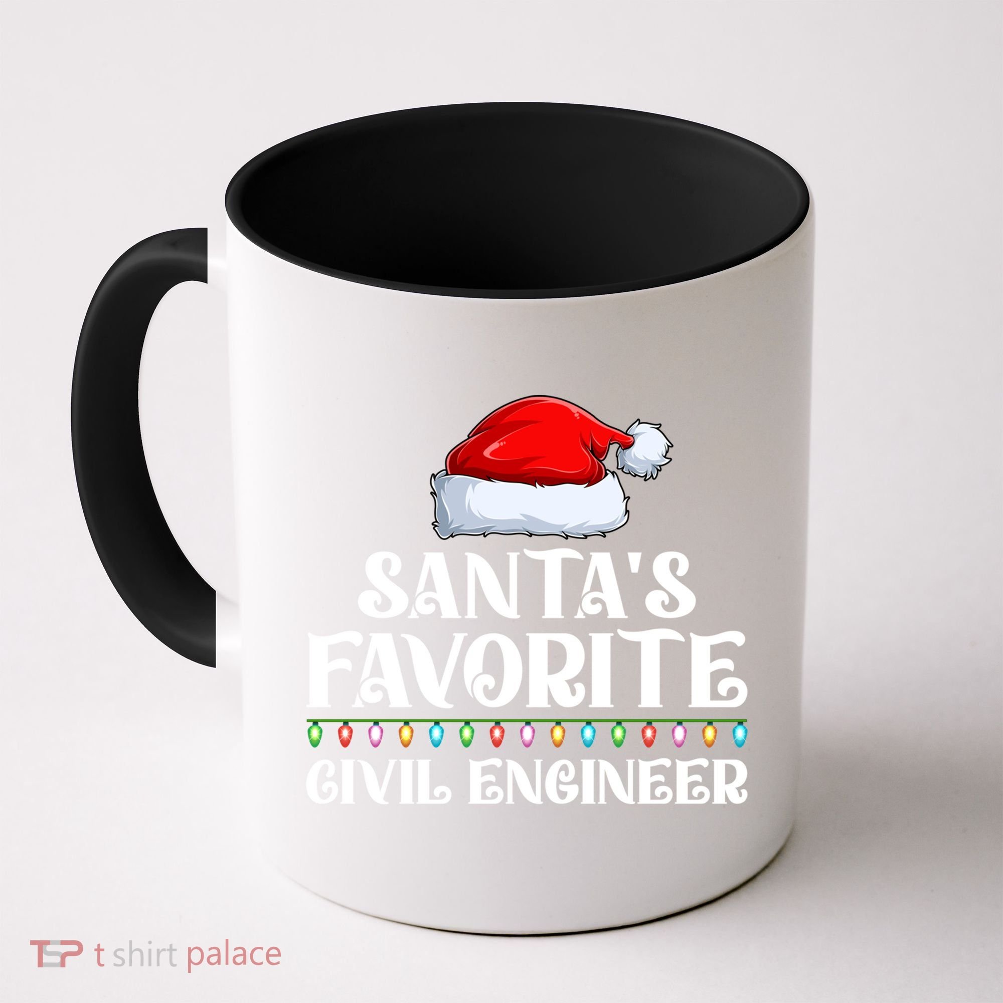 Xmas Lights SantaS Favorites Civil Engineer Christmas Gift Coffee Mug