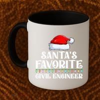 Xmas Lights SantaS Favorites Civil Engineer Christmas Gift Coffee Mug thumb 2