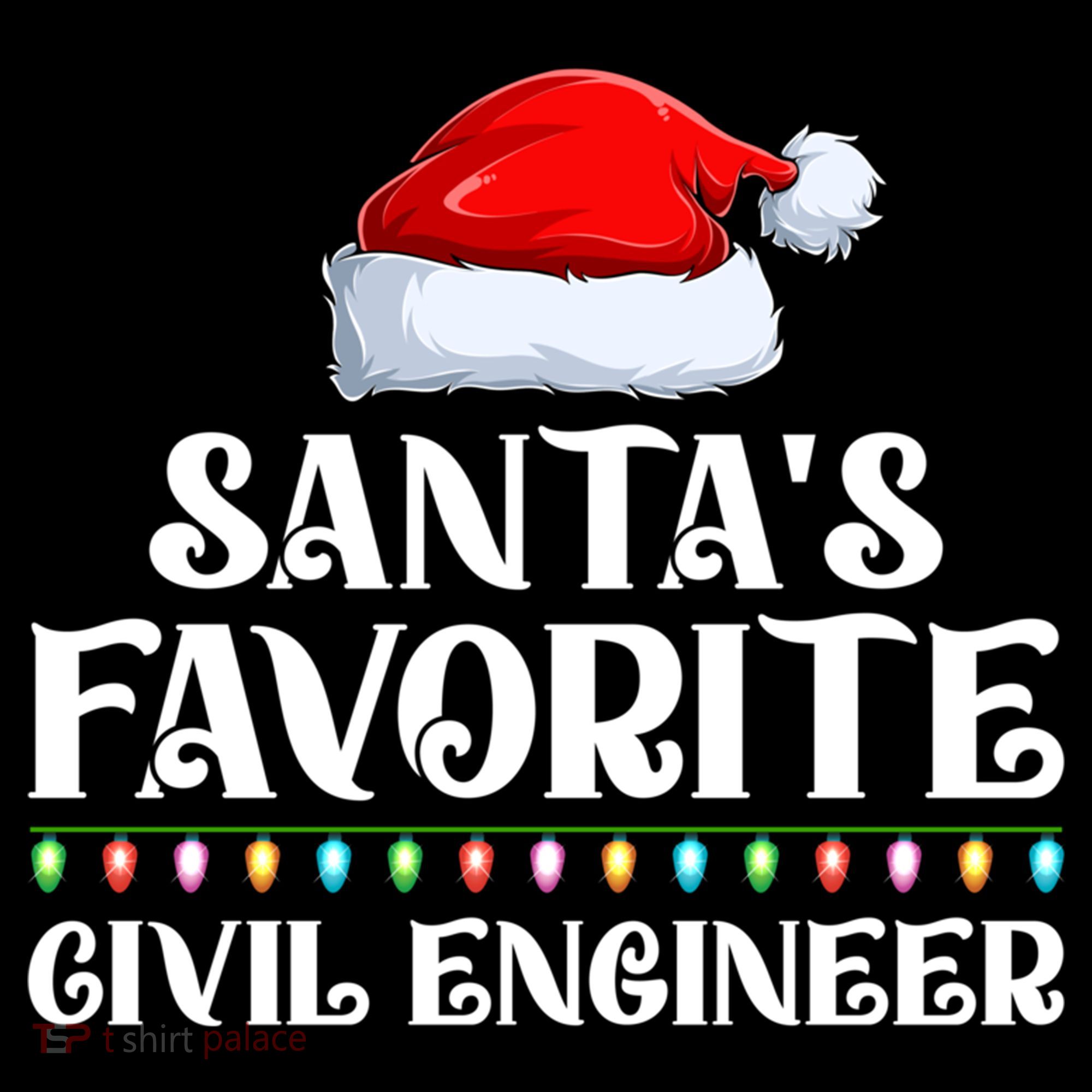 Xmas Lights SantaS Favorites Civil Engineer Christmas Gift Coffee Mug