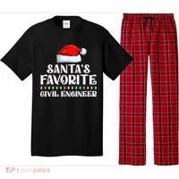Xmas Lights SantaS Favorites Civil Engineer Christmas Gift Pajama Set thumb 0