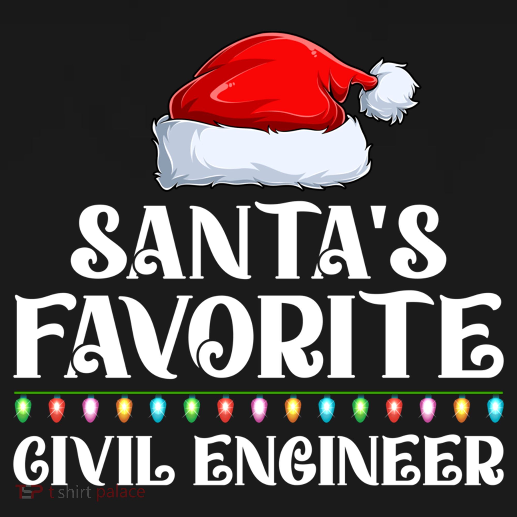 Xmas Lights SantaS Favorites Civil Engineer Christmas Gift Women's Hoodie