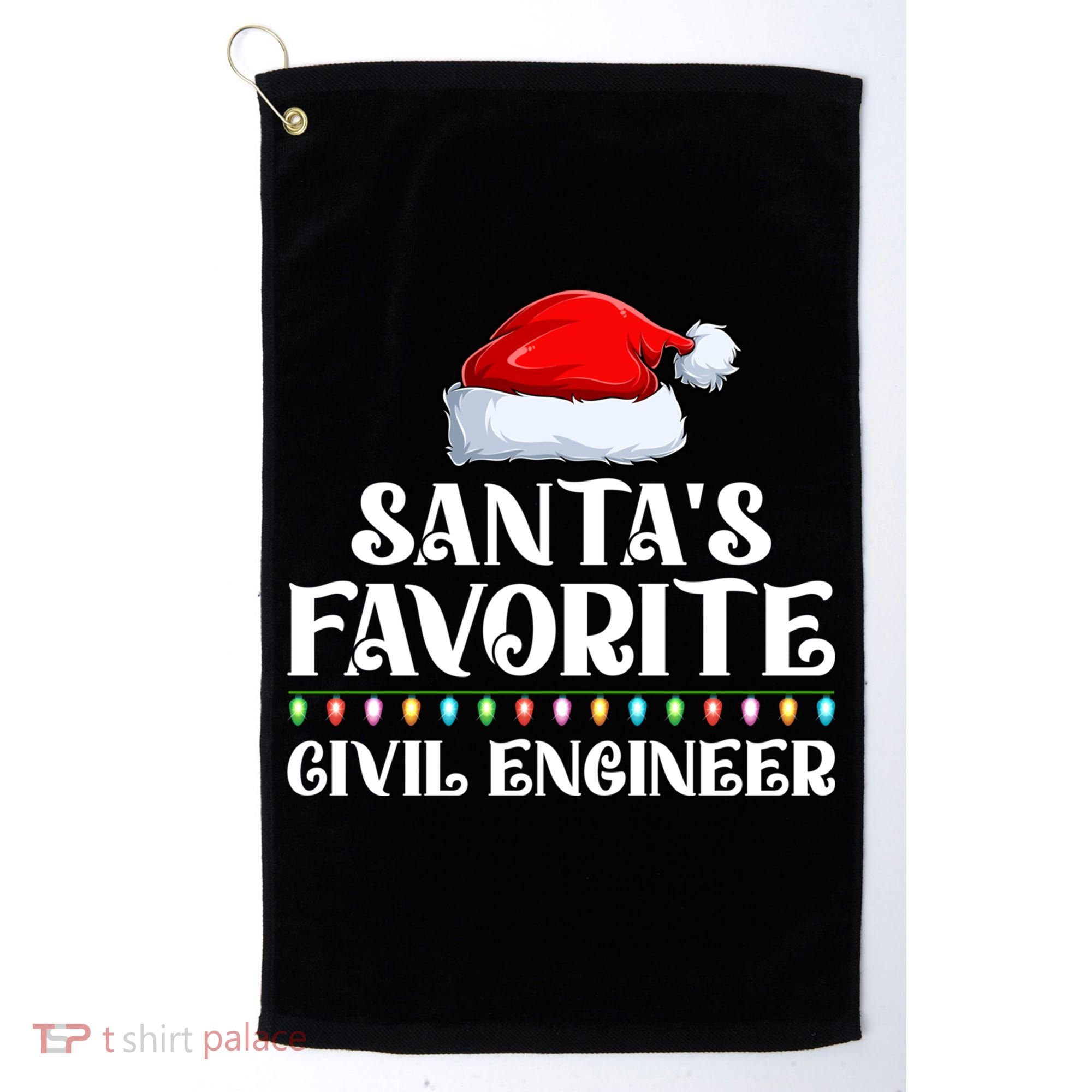 Xmas Lights SantaS Favorites Civil Engineer Christmas Gift Golf Towel