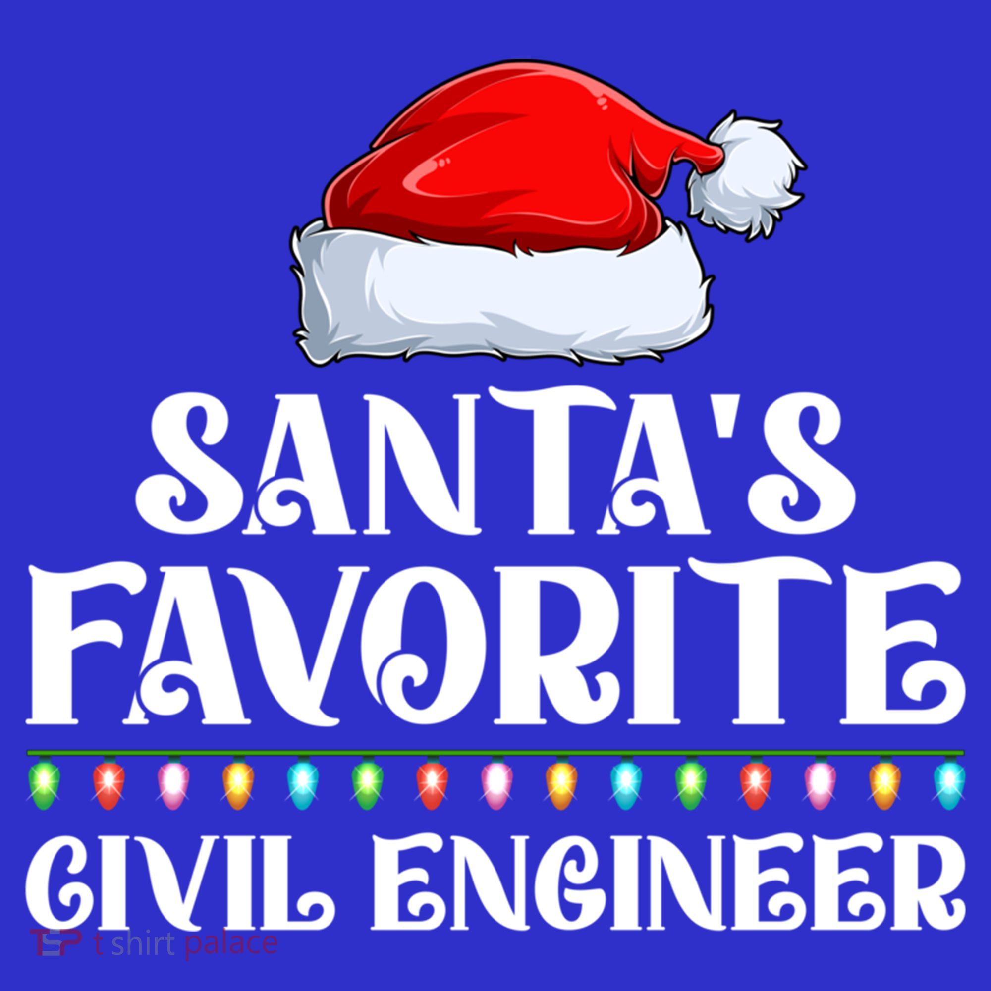 Xmas Lights SantaS Favorites Civil Engineer Christmas Gift Coaster