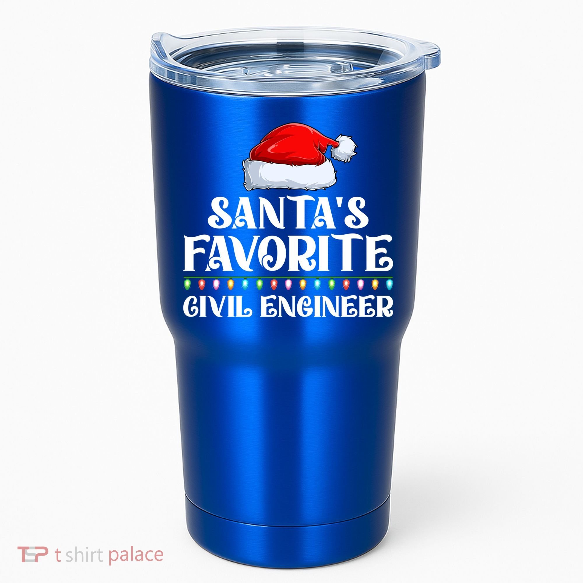 Xmas Lights SantaS Favorites Civil Engineer Christmas Gift Tumbler