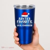 Xmas Lights SantaS Favorites Civil Engineer Christmas Gift Tumbler thumb 2