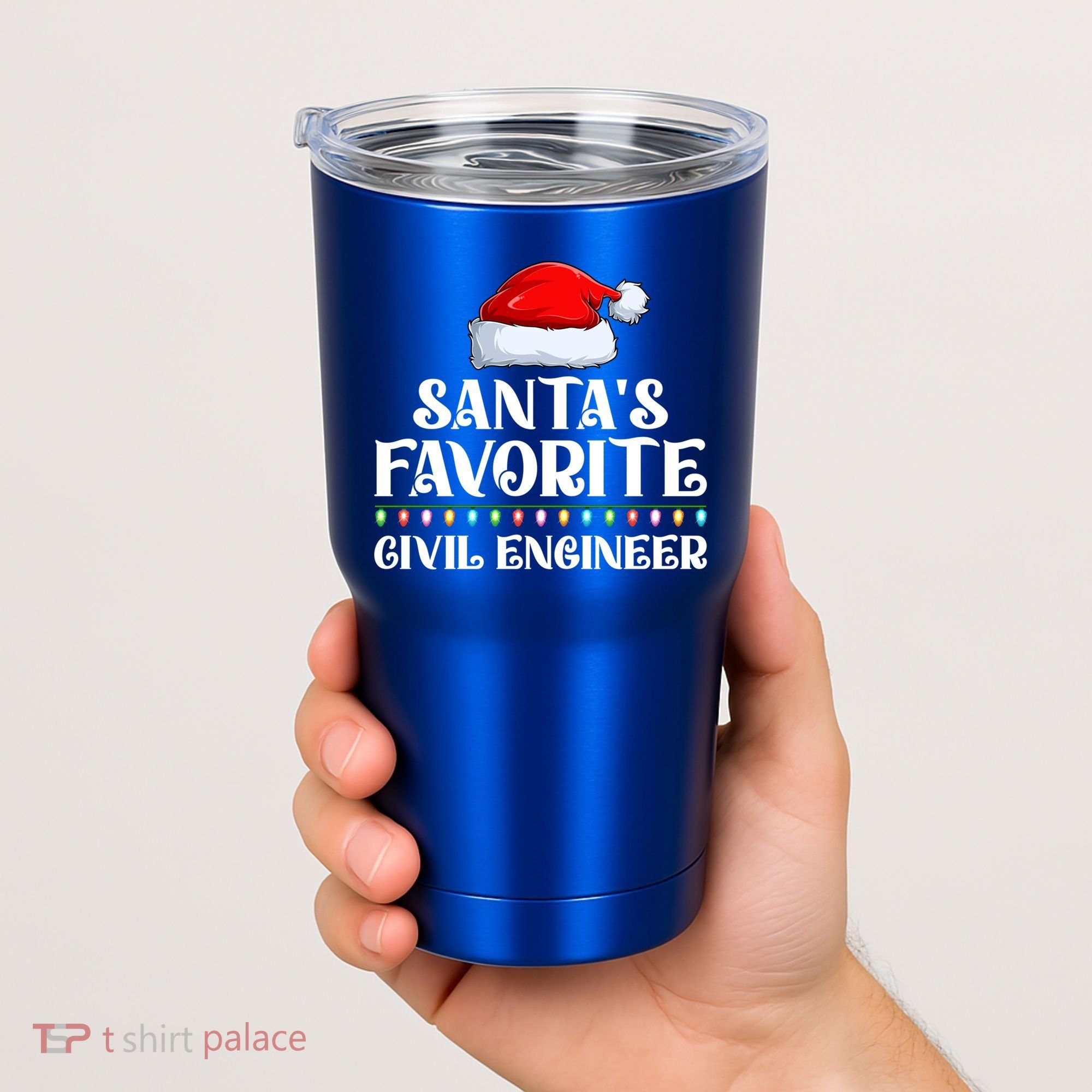 Xmas Lights SantaS Favorites Civil Engineer Christmas Gift Tumbler