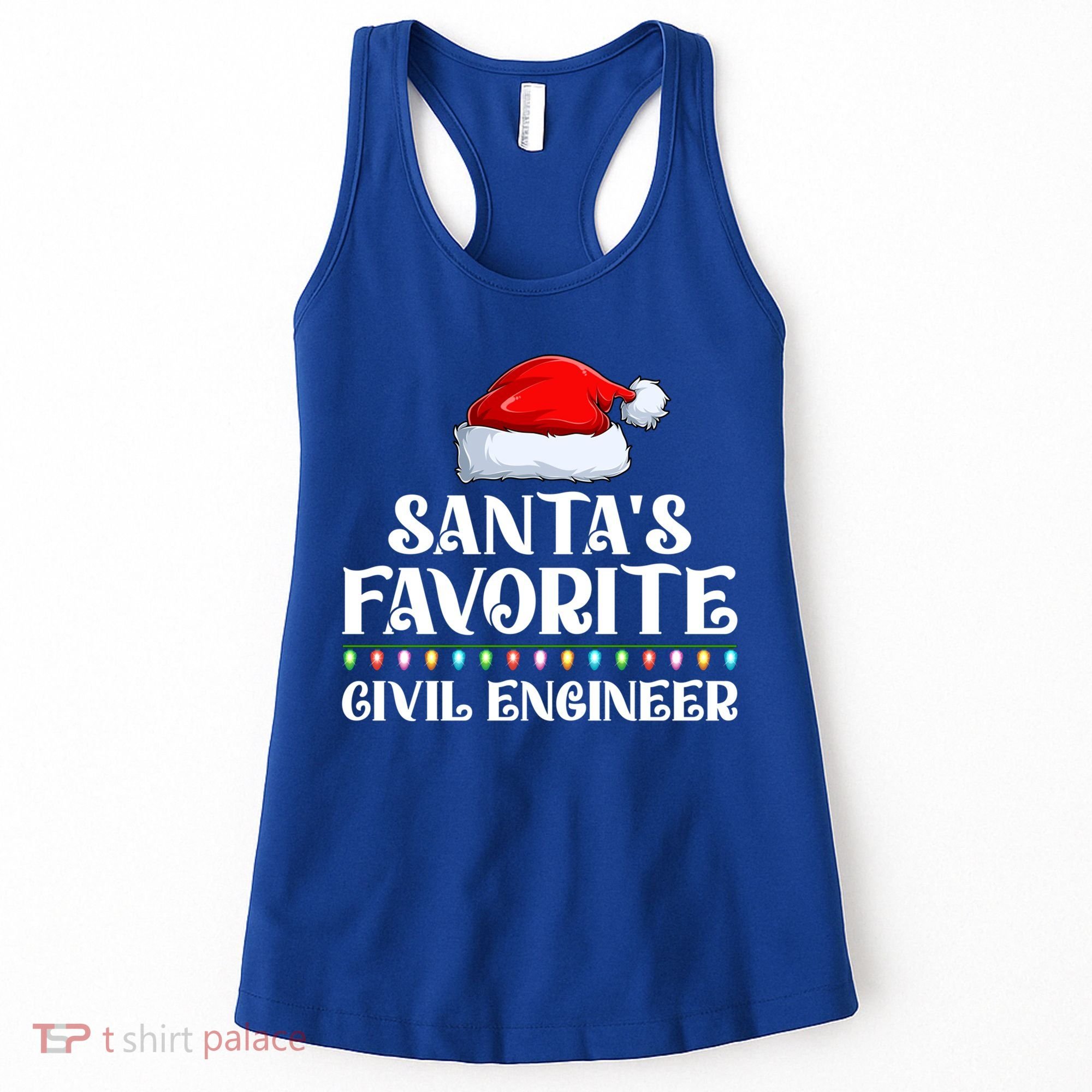 Xmas Lights SantaS Favorites Civil Engineer Christmas Gift Women's Tank Top