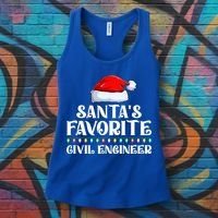 Xmas Lights SantaS Favorites Civil Engineer Christmas Gift Women's Tank Top thumb 3