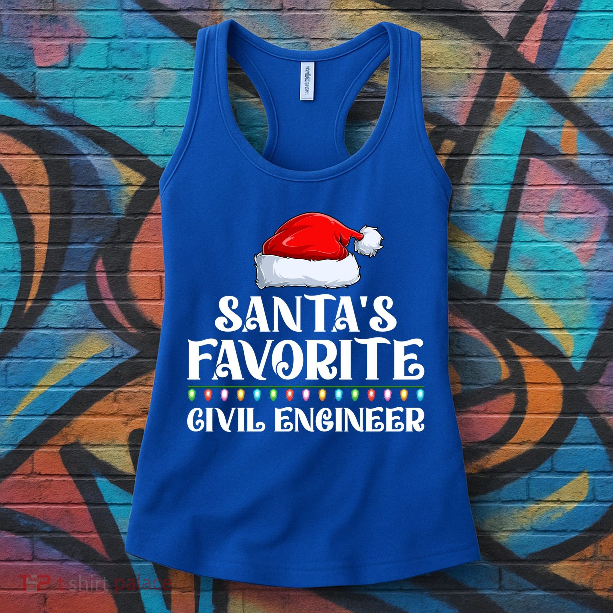 Xmas Lights SantaS Favorites Civil Engineer Christmas Gift Women's Tank Top