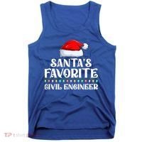 Xmas Lights SantaS Favorites Civil Engineer Christmas Gift Tank Top thumb 0