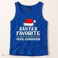 Xmas Lights SantaS Favorites Civil Engineer Christmas Gift Tank Top thumb 2