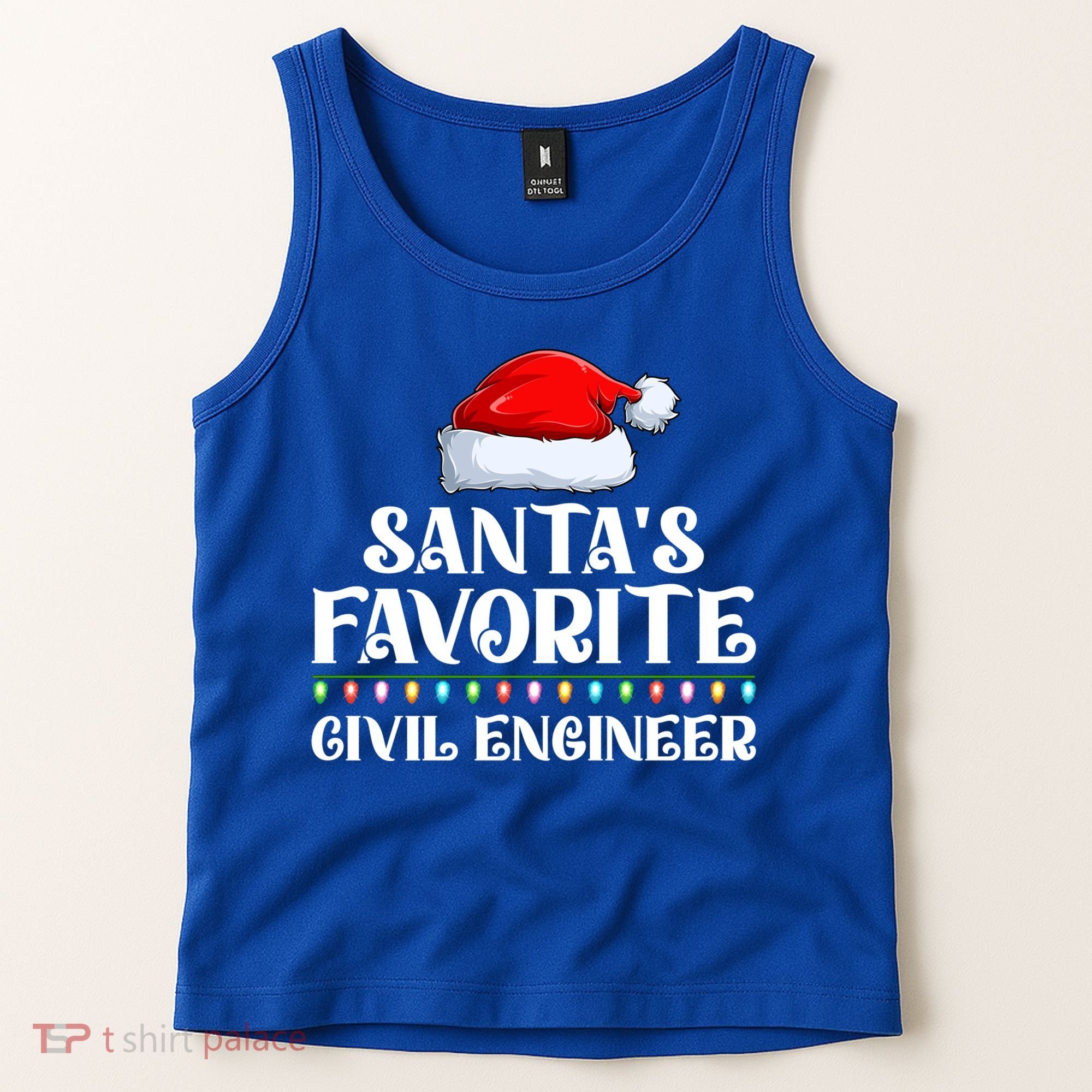 Xmas Lights SantaS Favorites Civil Engineer Christmas Gift Tank Top
