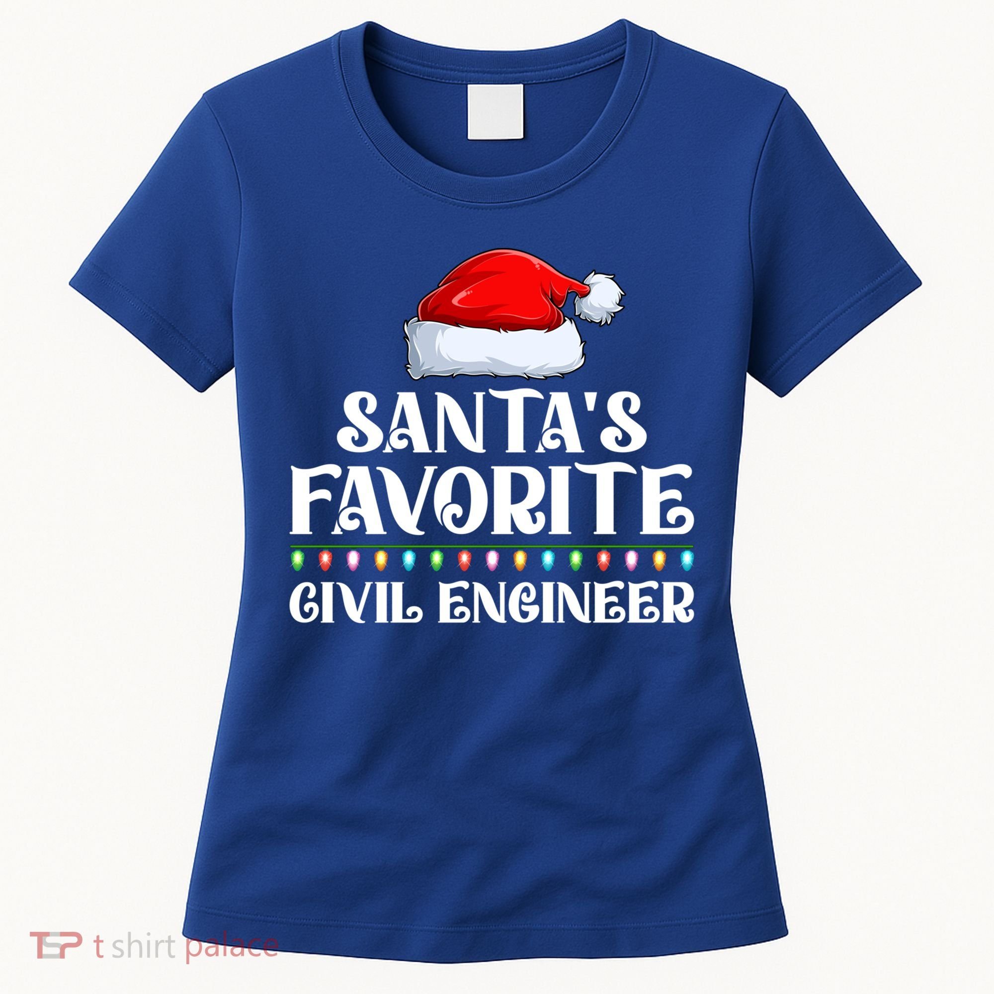 Xmas Lights SantaS Favorites Civil Engineer Christmas Gift Women's T-Shirt
