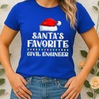 Xmas Lights SantaS Favorites Civil Engineer Christmas Gift Women's T-Shirt thumb 2
