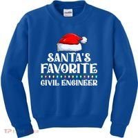 Xmas Lights SantaS Favorites Civil Engineer Christmas Gift Kids Sweatshirt thumb 0