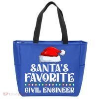 Xmas Lights SantaS Favorites Civil Engineer Christmas Gift Tote Bag thumb 0