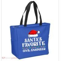 Xmas Lights SantaS Favorites Civil Engineer Christmas Gift Tote Bag thumb 2