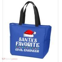 Xmas Lights SantaS Favorites Civil Engineer Christmas Gift Tote Bag thumb 3