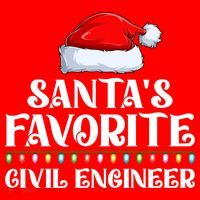 Xmas Lights SantaS Favorites Civil Engineer Christmas Gift Santa Hat thumb 1