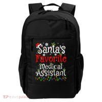 Xmas Lighting SantaS Favorite Medical Assistant Christmas Gift Backpack thumb 0