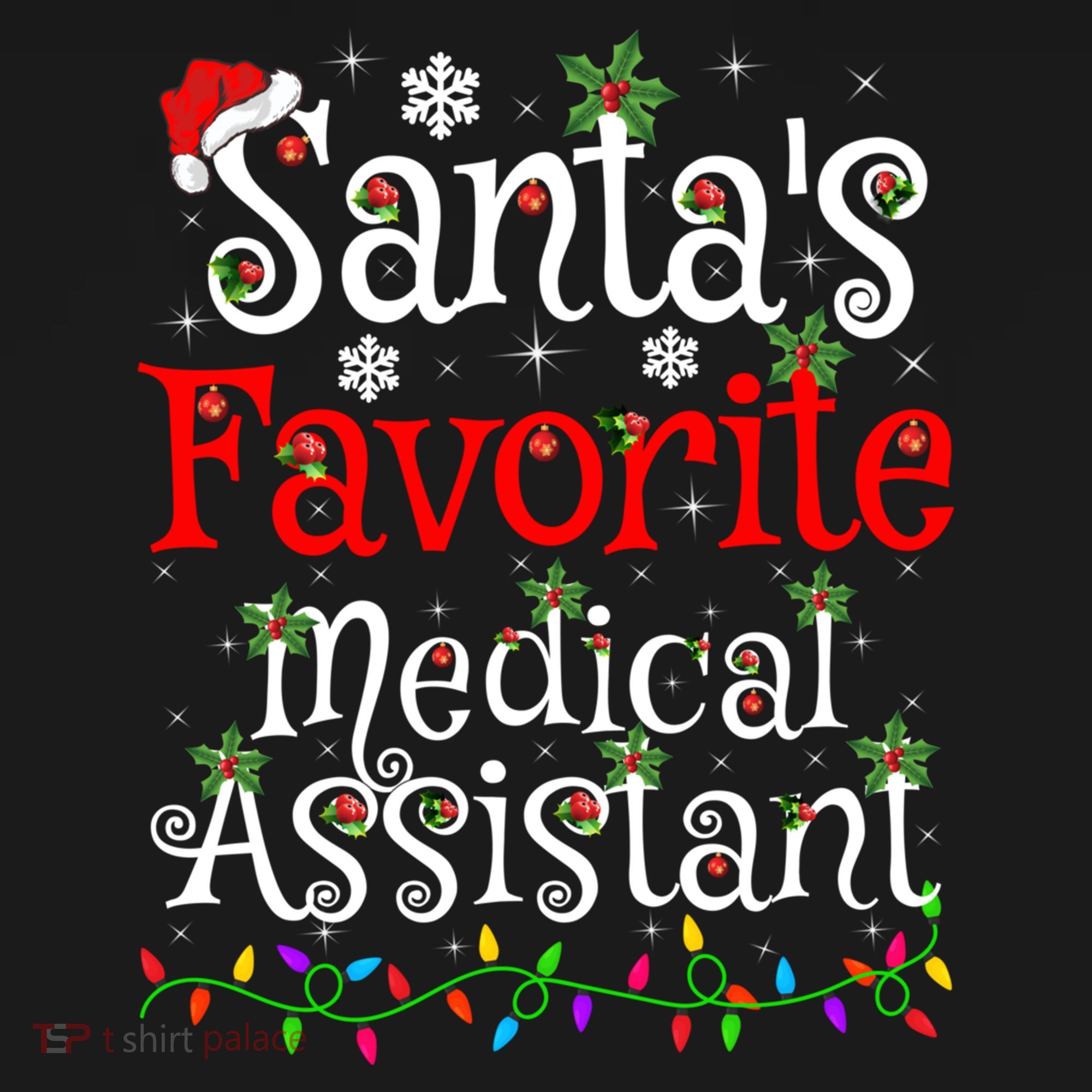 Xmas Lighting SantaS Favorite Medical Assistant Christmas Gift Women's Hoodie