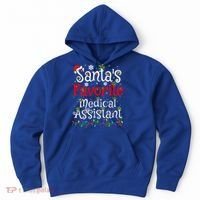 Xmas Lighting SantaS Favorite Medical Assistant Christmas Gift Hoodie thumb 0
