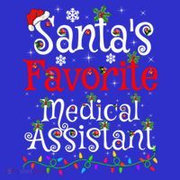Xmas Lighting SantaS Favorite Medical Assistant Christmas Gift Button thumb 1