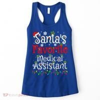 Xmas Lighting SantaS Favorite Medical Assistant Christmas Gift Women's Tank Top thumb 0