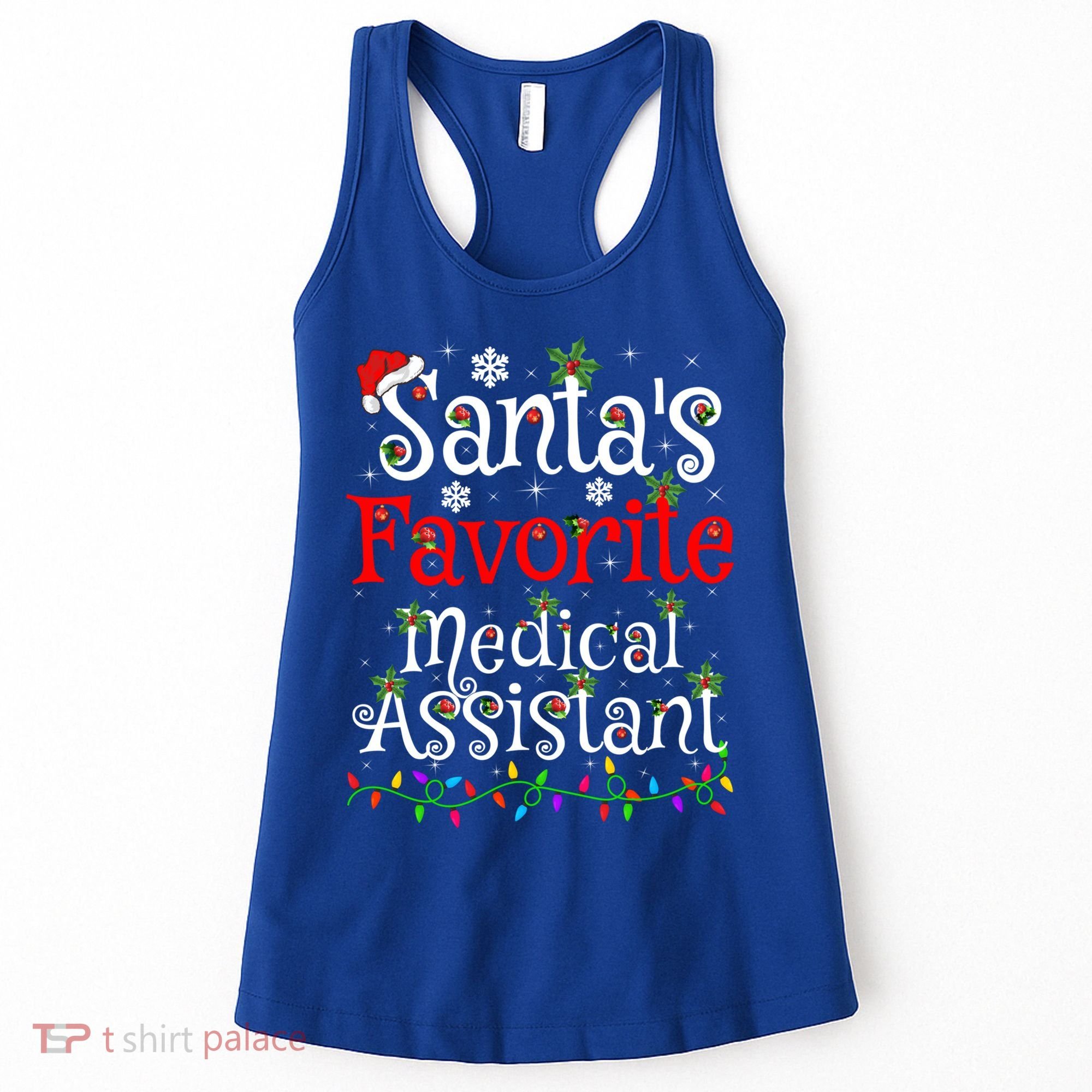 Xmas Lighting SantaS Favorite Medical Assistant Christmas Gift Women's Tank Top
