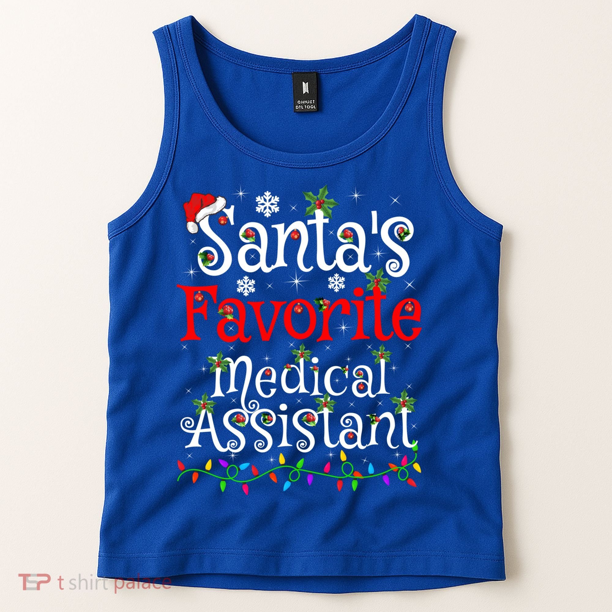 Xmas Lighting SantaS Favorite Medical Assistant Christmas Gift Tank Top