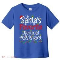 Xmas Lighting SantaS Favorite Medical Assistant Christmas Gift Toddler T-Shirt thumb 0