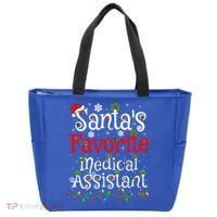 Xmas Lighting SantaS Favorite Medical Assistant Christmas Gift Tote Bag thumb 0