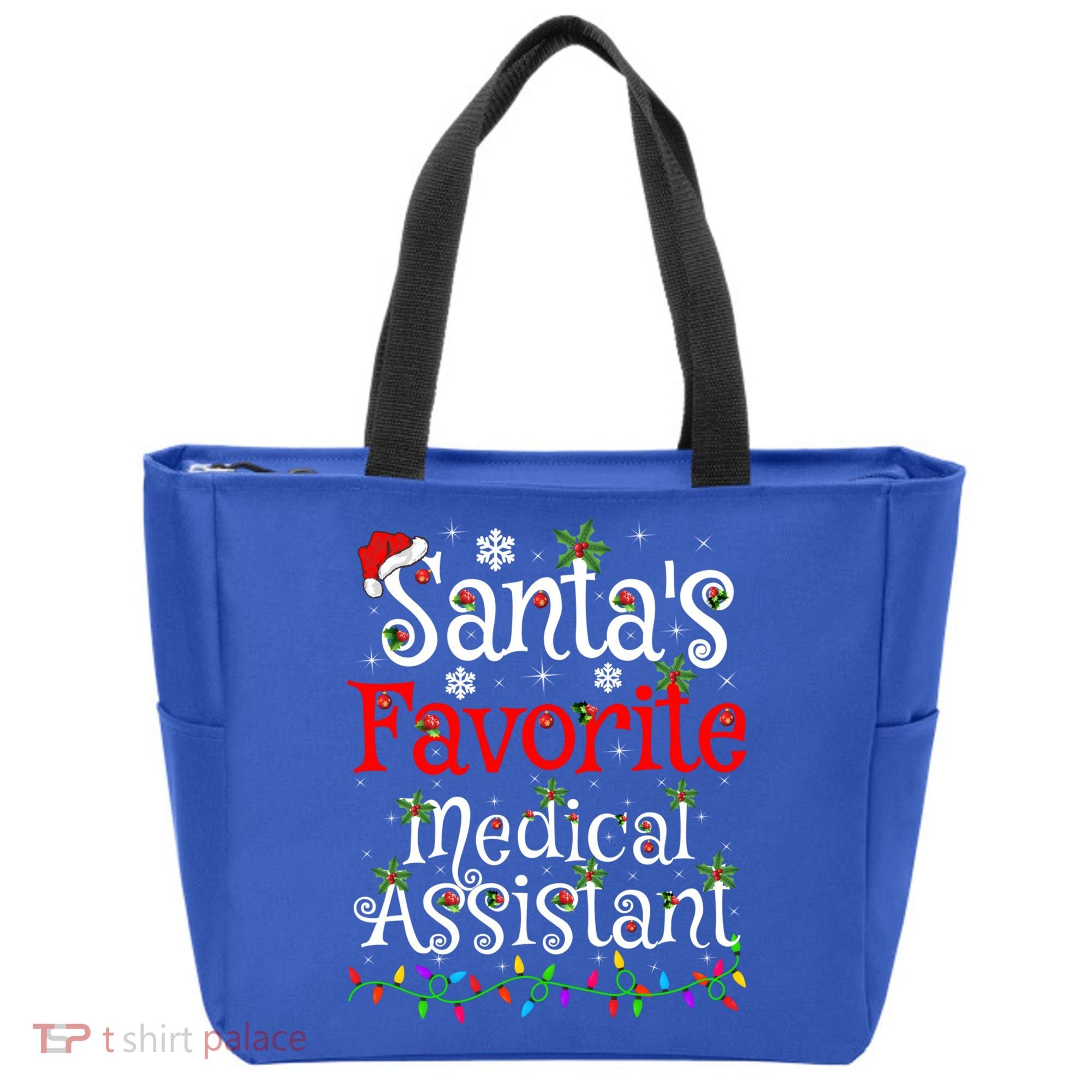 Xmas Lighting SantaS Favorite Medical Assistant Christmas Gift Tote Bag