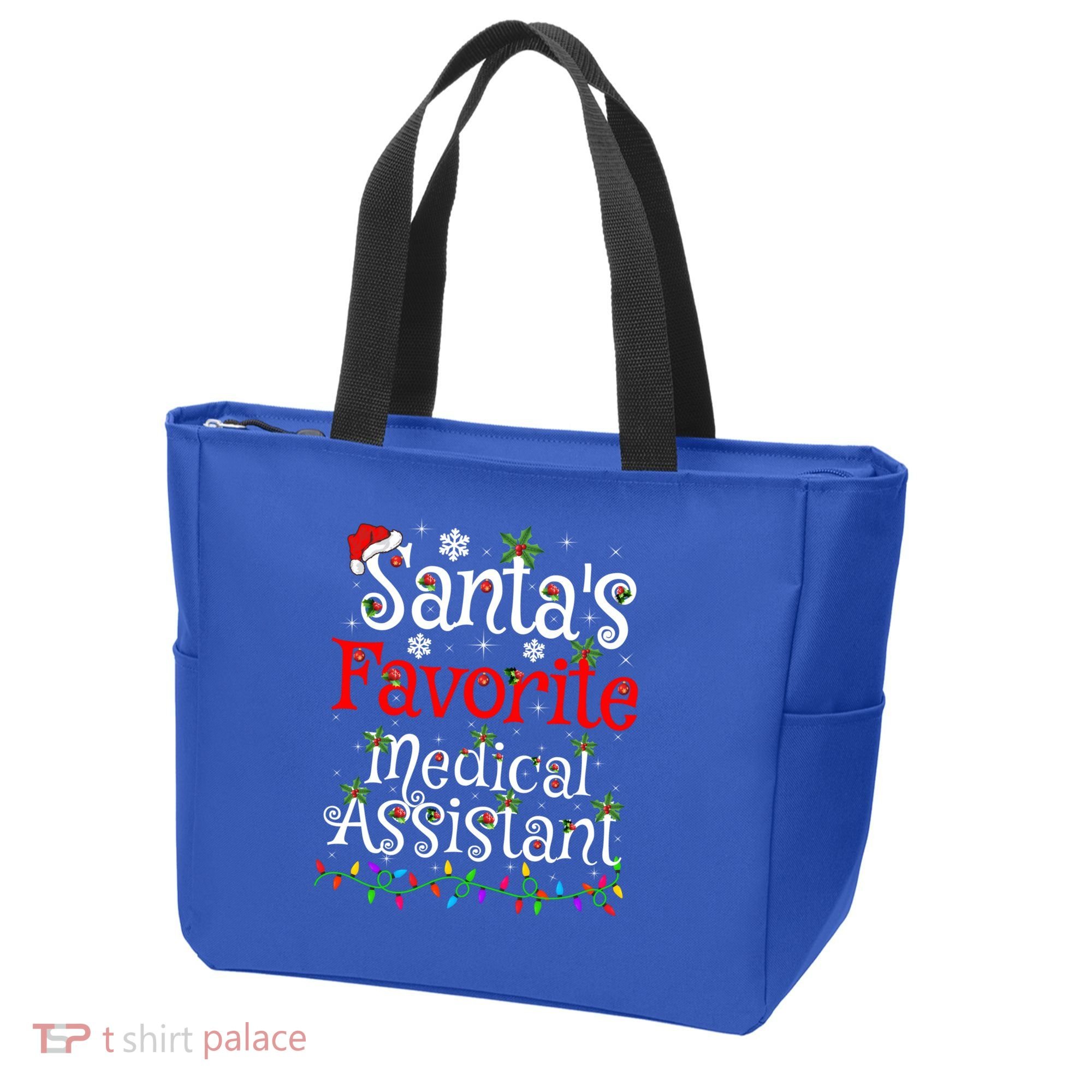 Xmas Lighting SantaS Favorite Medical Assistant Christmas Gift Tote Bag