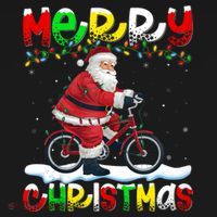 Xmas Lighting Santa Cycling Merry Christmas Women's Hoodie thumb 2