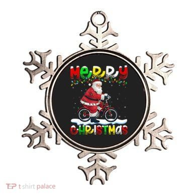 Xmas Lighting Santa Cycling Merry Christmas Ornament