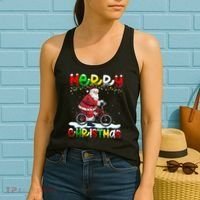 Xmas Lighting Santa Cycling Merry Christmas Women's Tank Top thumb 2