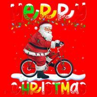 Xmas Lighting Santa Cycling Merry Christmas Santa Hat thumb 1