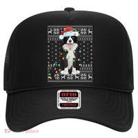 Xmas Lighting Santa Hat Ugly Border Collie Christmas Funny Gift Hat thumb 0